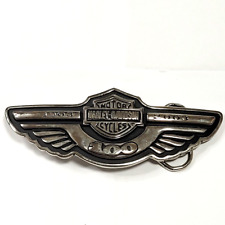 Vintage Harley Davidson Belt Buckle 1903-2003 100th Anniversary Logo Wing Biker picture