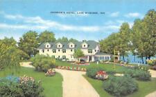 Syracuse, IN Indiana   JOHNSON'S HOTEL~LAKE WAWASEE   ca1940's Linen Postcard picture