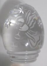 Sullivans paperweight Handmade 24% PbO Crystal Egg etched Angel &  stars picture