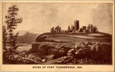 Fort Ticonderoga ruins 1824 Postcard Divided Back Lake Champlain c.1907 A646 picture