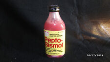 Vintage NOS Pepto-Bismol 8 Ounce Glass Bottle Full Exp. 6/91 Sealed 3 Sided Prop picture