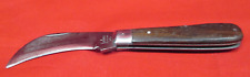 Rare Vin.  SABRE 645 Hawksbill Pruning pocket Knife Wooden Handle Folding JAPAN picture
