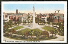 CONFEDERATE MONUMENT Robert E Lee Circle 1910 New Orleans Postcard picture