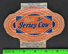 Vintage 1930's Sifer's Jersey Cow Kansas City MO EMPTY Trimmed Candy Wrapper picture
