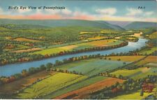 Bird's Eye View of Pennsylvania Postcard Linen River PA-5 Mebane Card Co picture