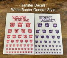 Transformers White Border Decals Stickers picture