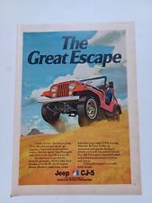 Vintage 1974 Magazine Ad Jeep CJ-5 The Great Escape picture