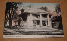 c1910 Barker Residence Rochelle Illinois Postcard IL Town View picture
