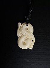 Viking Jormungandr amulet, Ragnarok Necklace - hand carved Norse Pagan pendant picture