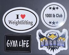 (4) Custom Gym  Stickers picture