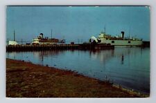 St Ignace MI-Michigan, SS Straits Of Mackinac, Antique Souvenir Vintage Postcard picture