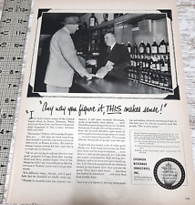 1951 Licensed Beverage Industries Vintage Print Ad Bartender Patron Liquor Bar picture