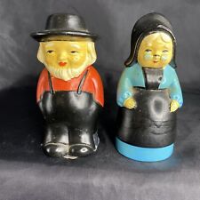 Vintage Brinn’s Ceramic Amish Couple Man And Woman Salt And Pepper Shakers Japan picture