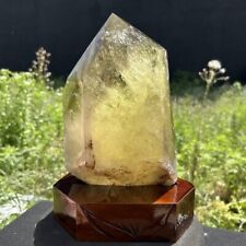 13LB Natural Smoky citrine quartz obelisk crystal wand point healing+stand WA182 picture