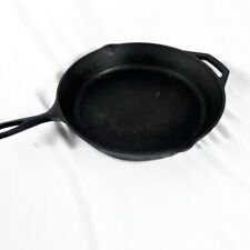 VTG Lodge # 10SK 12” Cast Iron Skillet Pan Large Size w/ 2 spout USA Made Rustic picture