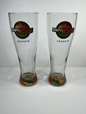 Lot of 2 ESPN Anahaim Large Beer Glass Mug picture