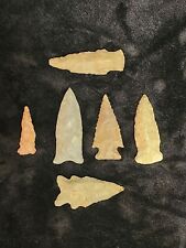 Authentic Arrowheads 6 Native American Artifacts Lot Group picture