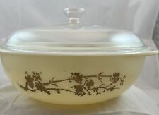 1959 Golden Branch 024 2 Quart Pyrex Round casserole Promo Dish with 024 Lid picture