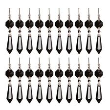 20pcs 38mm Replacement Black Chandelier Icicle Crystal Prisms Octogan Crystal picture