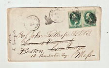 US 19 Century Cover MO to Mass. Double Rate 6 Cts Scott 147 to Harward, Lathrope picture