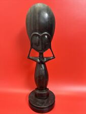 Vintage 70s Hand Carved Ebony Bust  Female Figure picture