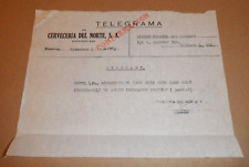 1952 CERVECERIA DEL NORTE MEXICO TELEGRAM ALBERT SCHWILL BEER CERVEZA MONTERREY picture