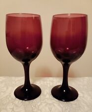 Vtg Pair Premiere Brandywine Libbey Wine Glasses picture