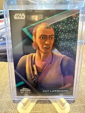 2022 Topps Chrome Black Star Wars Cut Lawquane Green /99 picture