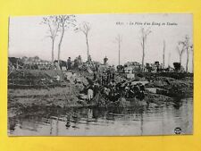 CPA Collective FISHING OF A POND in DOMBES Ain COUPLINGS CONVOY OF BARRELS picture