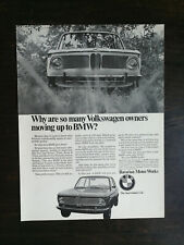 Vintage 1968 Bavarian Motor Works BMW Full Page Original Ad picture
