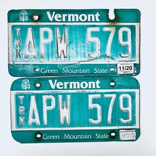 2020 United States Vermont Green Mountain Truck License Plate APW 579 picture