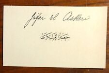 Prime Minister of Iraqi - General Ja'far al-Askari (1885-1936) Signed Card RARE picture