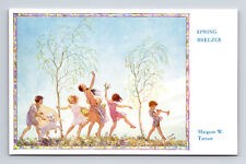 TUCK's Margaret Tarrant Spring Breezes Painting Playtime Medici Society Postcard picture