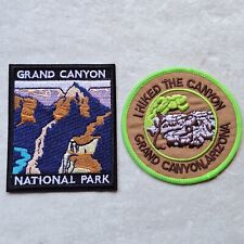 Arizona Grand Canyon National Park I Hiked The Canyon Iron On Patches Set of 2 picture