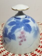 Vtg Fukagawa Bell For Danbury Mint Porcelain Blue Floral Arita Decorative Japan picture