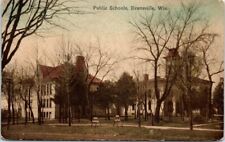 1910s WI Postcard Public Schools Evansville Wisconsin 1913 Postmark A Great Time picture