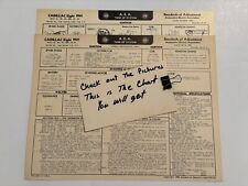 AEA Tune-Up Chart System 1941 Cadillac Eight  Series 60S  & 61 & 62, 75, 63, 67 picture