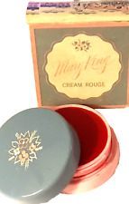 💋 MARY KING FLORAL CREAM Red ROUGE POT  WATKINS & ORIGINAL BOX VINTAGE NOS 💋 picture