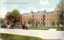 C.1910s Green Bay WI St. Vincent's Hospital Horse Buggy Wisconsin Postcard  A112 picture