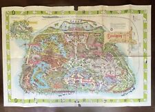 Large Original Vintage 1964 Walt Disney Magic Kingdom Disneyland Map Poster picture