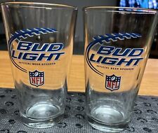 Bud Light NFL Football Pint 16 Oz Beverage Drinking Glass Official Beer Sponsor picture