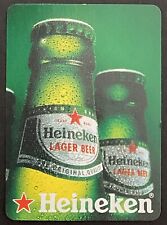 Heineken Lager Beer Ad Vintage Single Swap Playing Card 7 Hearts picture
