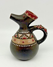 Zoomorphic Clay Pottery Terracota Pitcher Jar Jug Bottle Bird Hand Painted picture