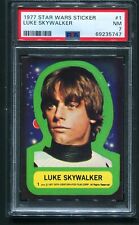 1977 Star Wars Sticker 1st Series #1 LUKE SKYWALKER PSA 7 NM picture