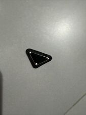 Small Button Plate Metal Emblem Triangle Plate Black/Silver picture