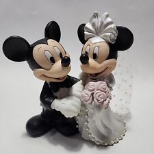 Vintage Disney Mickey & Minnie ~ Bride & Groom Wedding Ceramic Figurine picture