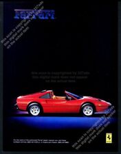 1985 Ferrari 308 GTS red car photo vintage print ad picture