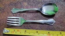 🤭 ONEIDA c1997 TOODLETIME STAINLESS BABY 👶 FORK & SPOON SET picture