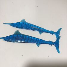 VTG Swizzle Stir Sticks Fishmans Inn Swordfish Retro Drinks Blue picture