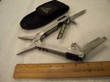 GERBER MULTI-TOOL STAINLESS FOLDING KNIFE WITH SHEATH MADE IN USA Lot 10 picture